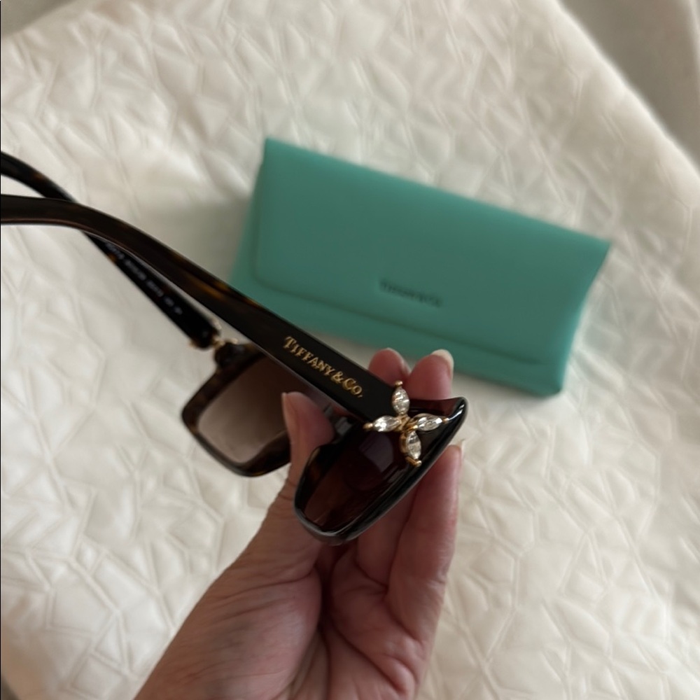 Tiffany & Co. Brown Sunglasses with Soft Case - Picture 4 of 13